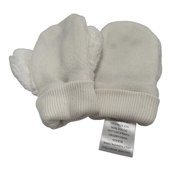 Winter White Pink Plush Mittens Baby Girl Mittens Funny Rabbit Design Mittens - Picture 7 of 7